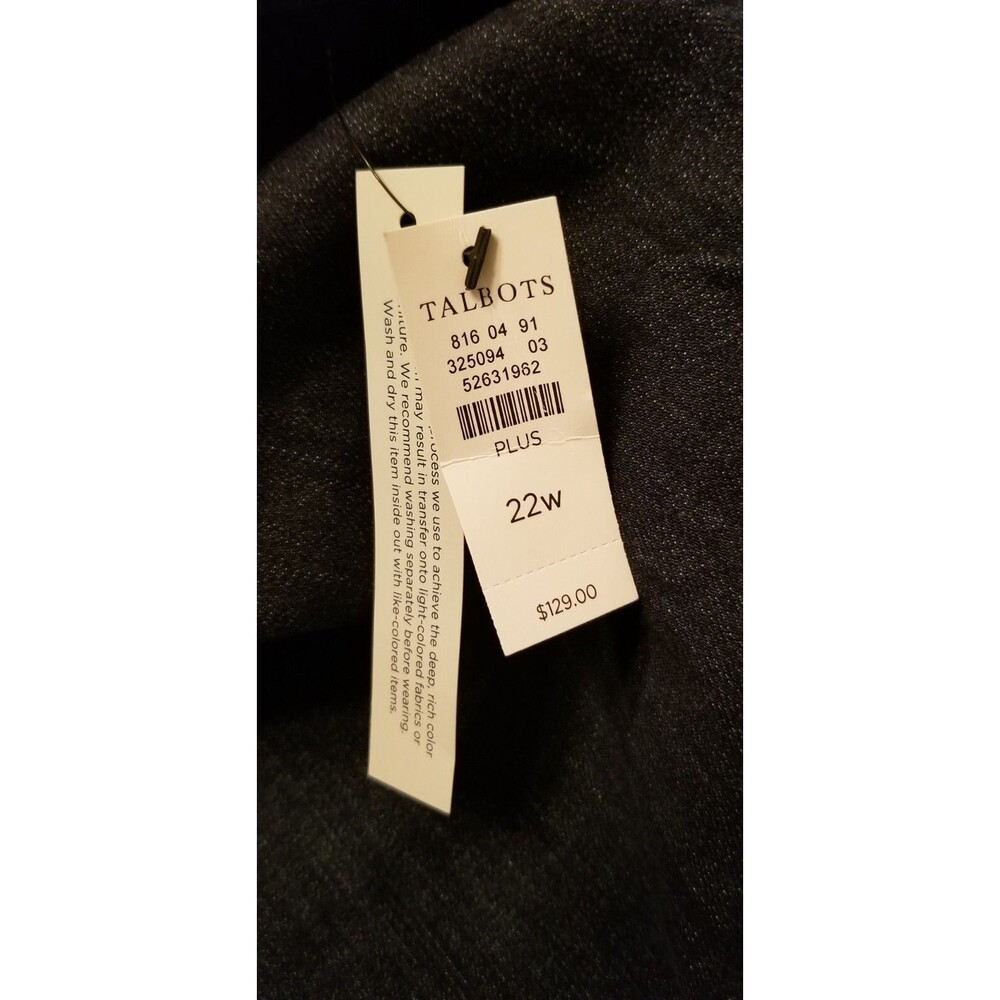 Talbots Women's Jeans Full Length Blue Denim New Tags Originally $129 Size 22W